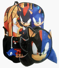 Load image into Gallery viewer, 16&quot; Sonic &amp; Shadow Backpack/ Lunch Bag Combo
