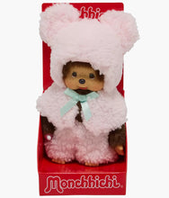 Load image into Gallery viewer, Monchhichi - Pink Bear Hoodie Cape Boy - 8" Plush
