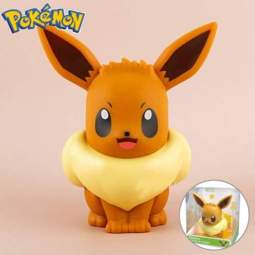 Pokemon Characters Figure Deco Piggy Coin Bank Gift: Eevee