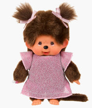 Load image into Gallery viewer, Monchhichi - Glitter Dress Pink Girl - 8" Plush
