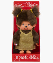 Load image into Gallery viewer, Monchhichi - Glitter Dress Gold Girl - 8" Plush
