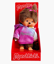 Load image into Gallery viewer, Monchhichi - Tie-Dye Hoodie Girl Silver Logo - 8" Plush
